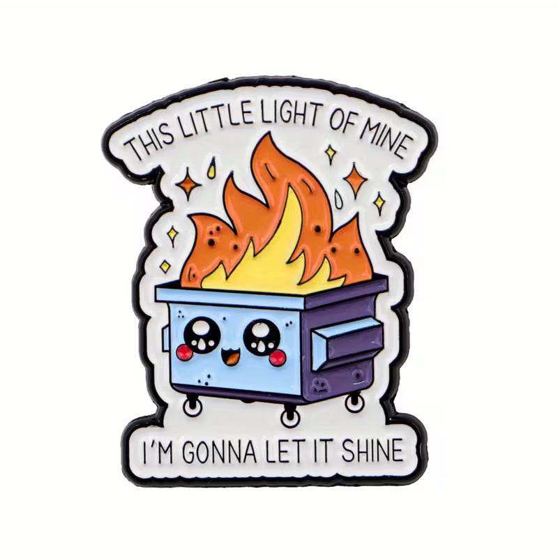 This Little Light of Mine - Dumpster Fire Enamel Pin Badge