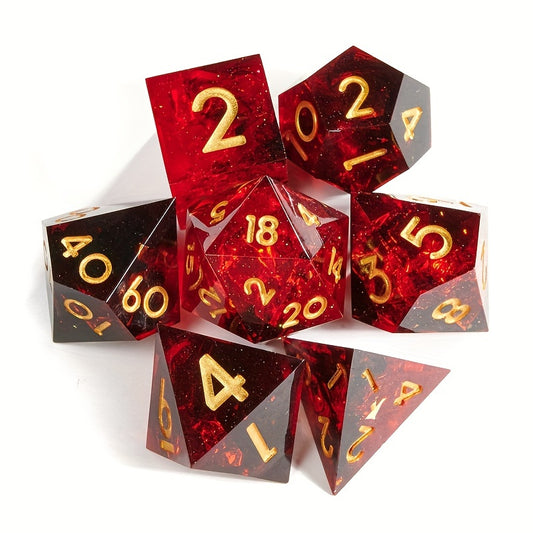 Crimson Nebula - Resin Dice Set