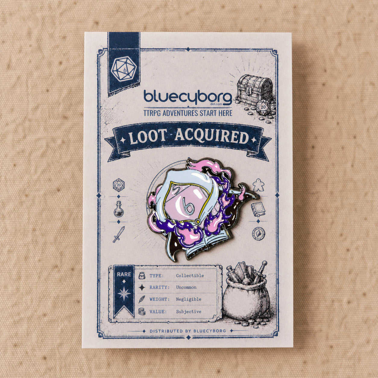 Arcane Grimoire enamel pin badge