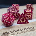 Crimson Oath Arcane Scroll acrylic dice set