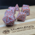 Roseglimmer Arcane Scroll acrylic dice set