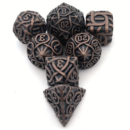 Metal Dice Set - Endless Ribbon - Antique Copper