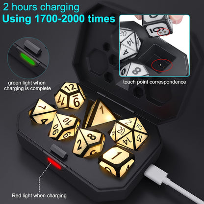 LED Light Up Dice Set - White