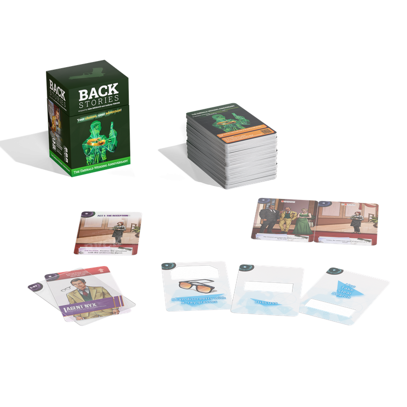 Backstories The Emerald Wedding Anniversary game components