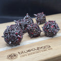 Blood Dragon bloodied nickel hollow metal dragon themed dice set