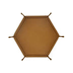 Hexagonal Folding PU Leather Dice Tray