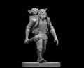 Bugbear Fighter with Goblin Buddy in Backpack - 28mm Scale Miniature
