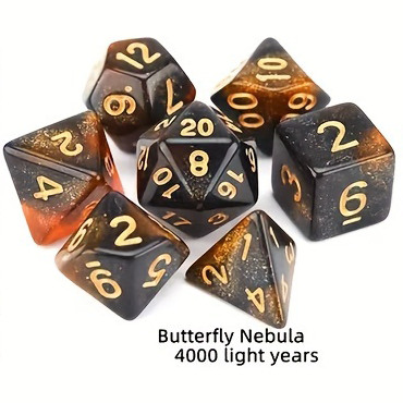 Galaxy Dice Set - Butterfly Nebula