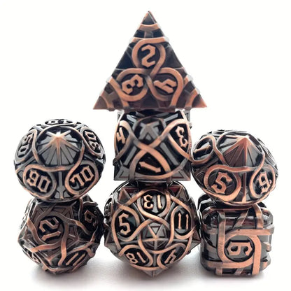 Metal Dice Set - Endless Ribbon - Antique Copper