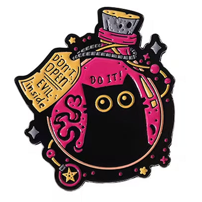 Black Cat Potion Enamel Pin Badge