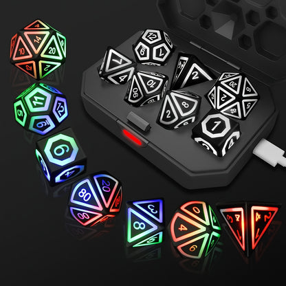 LED Light Up Dice Set - Rainbow