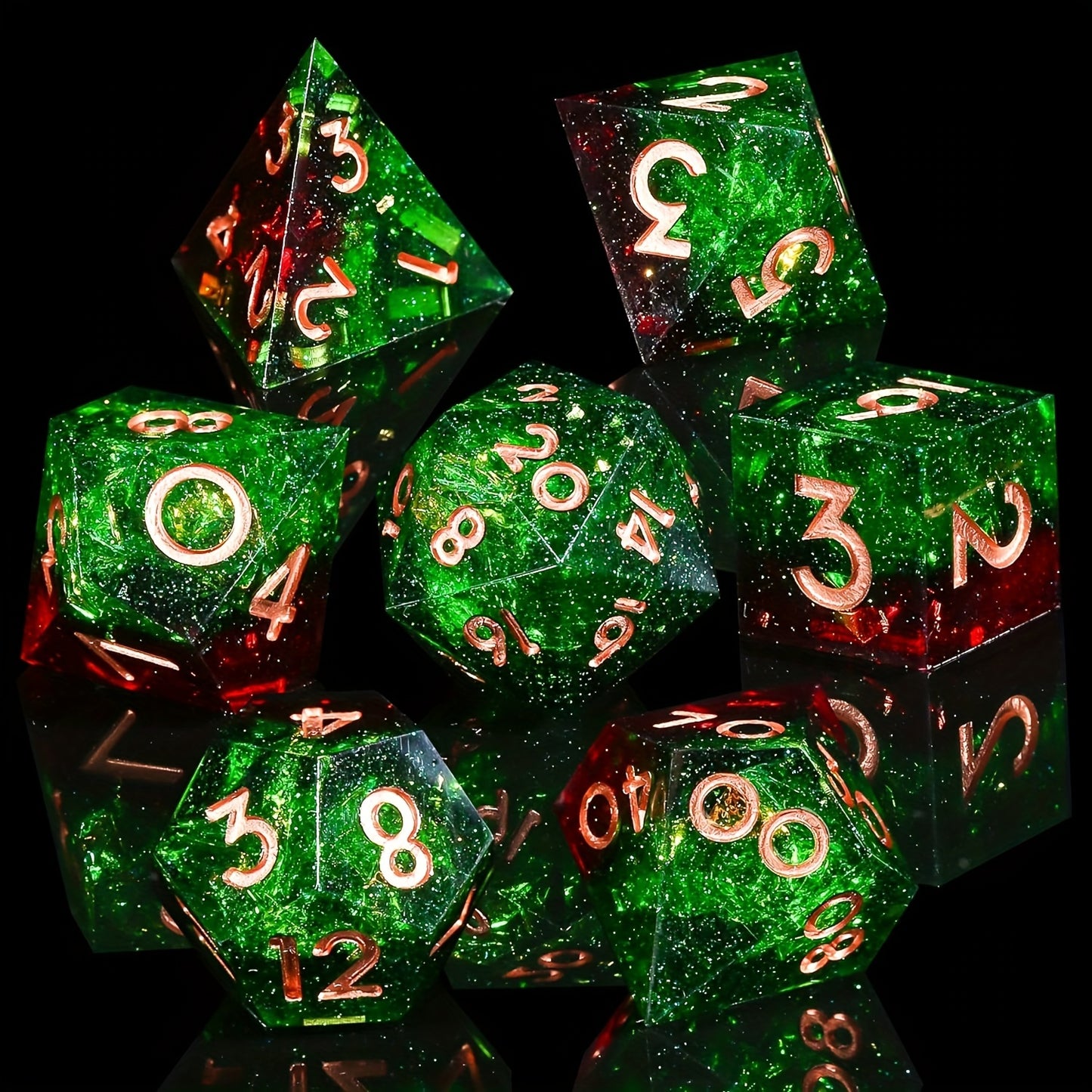 Jungle Fire - Resin Dice Set