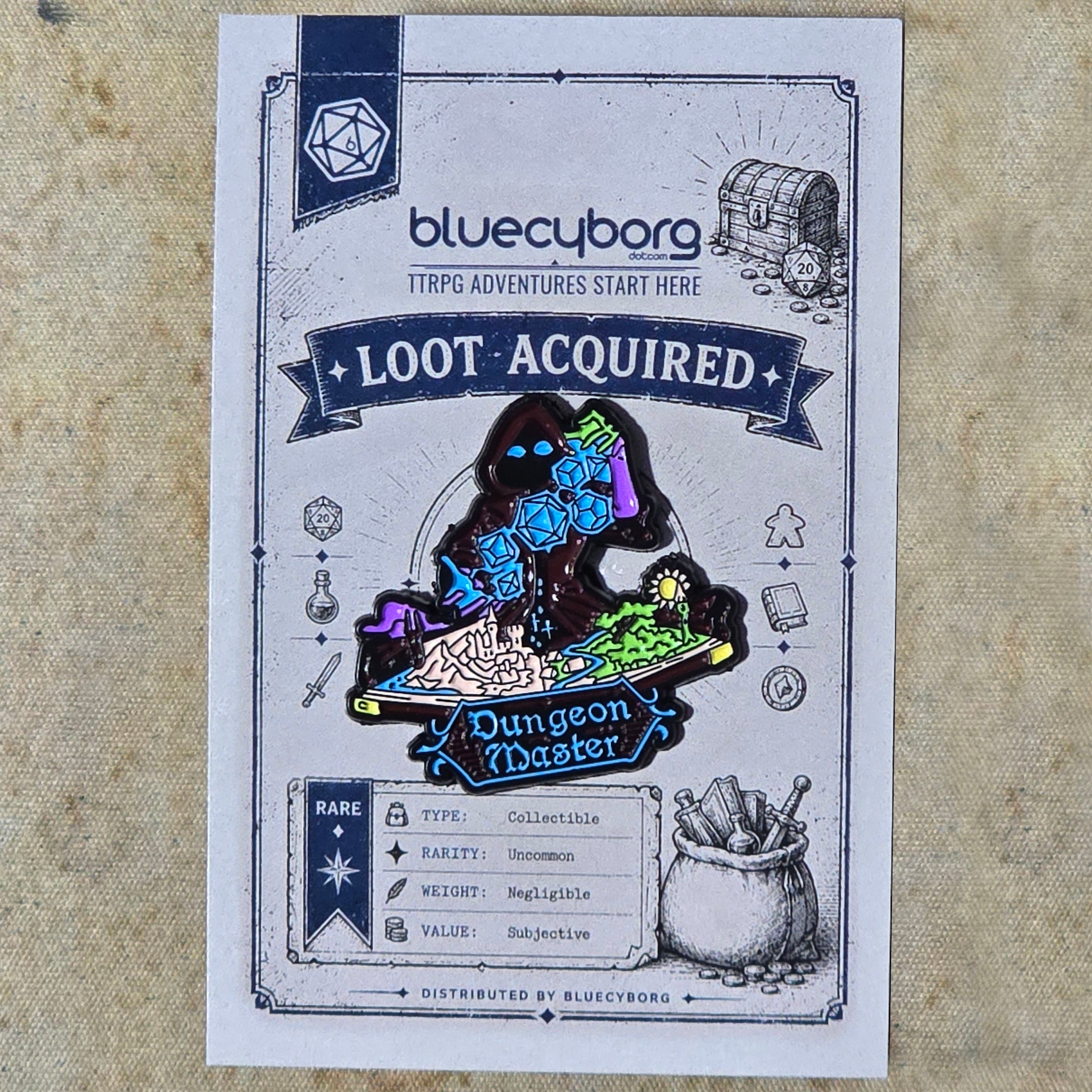 Cloaked Dungeon Master enamel pin badge