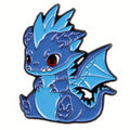 Flickspine dragon enamel pin badge