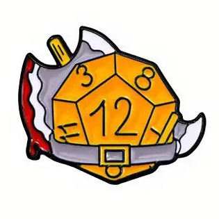 D12 Barbarian Enamel Pin Badge