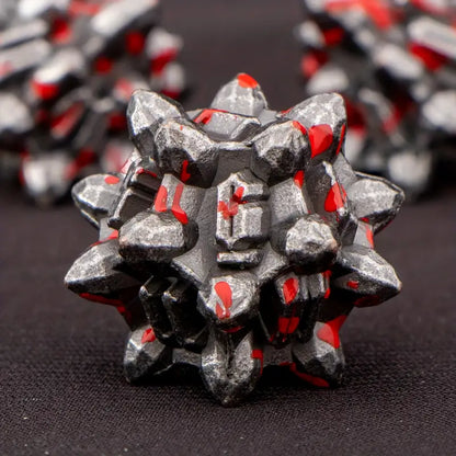 Metal Dice Set - Crystal Formations Bloodied