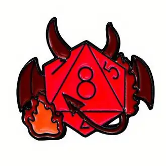 D8 Devil Enamel Pin Badge