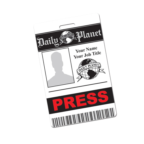 Daily Planet Press Pass Personalised Cosplay ID