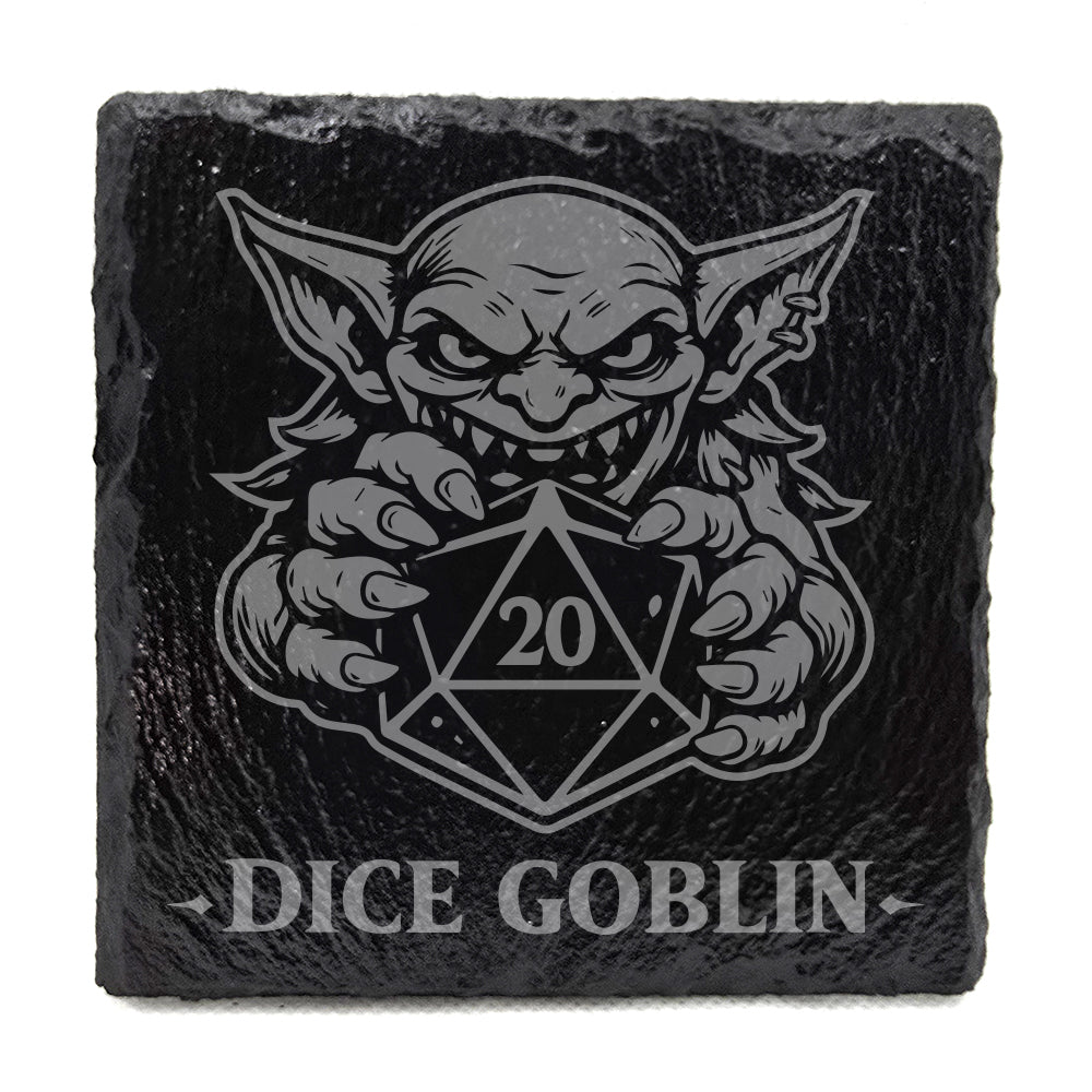Dice Goblin Slate Coaster