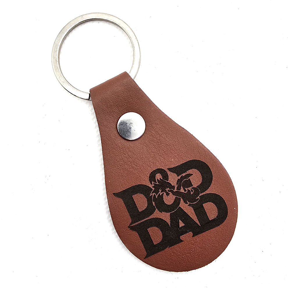 D&D Dad PU Leather Keyring