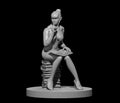 Elven Female Librarian 28mm scale miniature