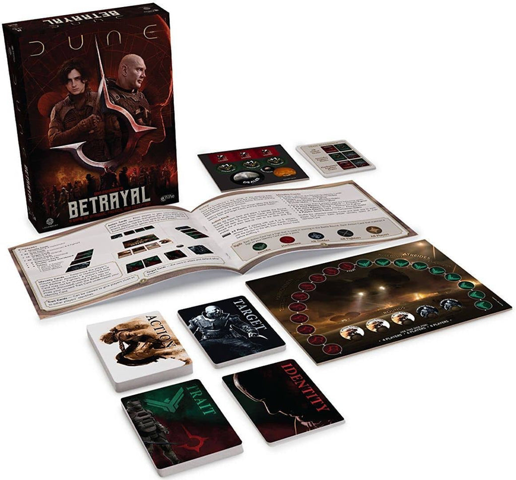 Dune: Betrayal box, board, cards and tokens