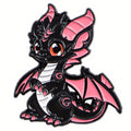 Spindleflame dragon enamel pin badge