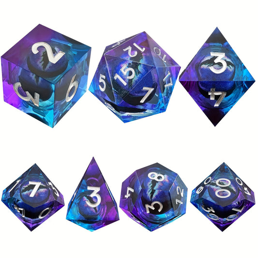 Liquid Core Dice Set - Dragon Eye Blue / Purple