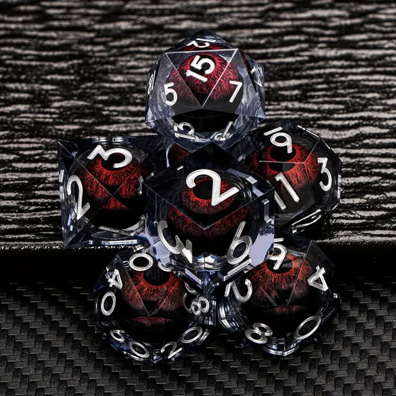 Liquid Core Dice Set - Ogre Eye Blood Red