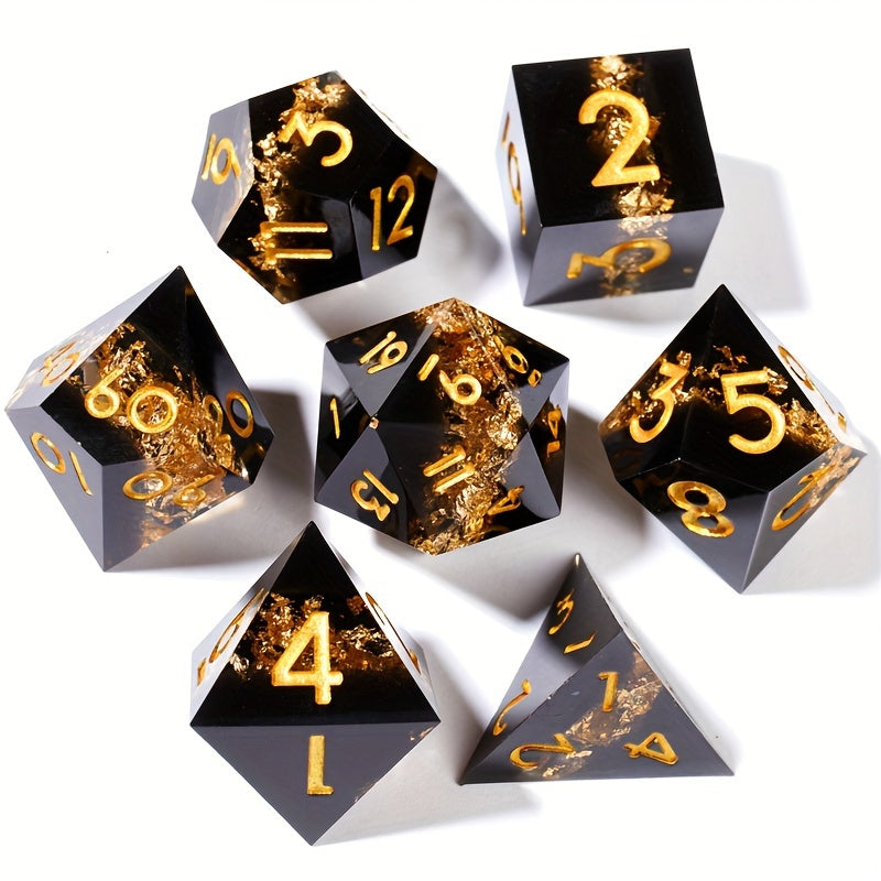 Celestial Marrow - Gold - Resin Dice Set