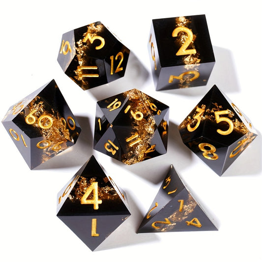 Celestial Marrow - Gold - Resin Dice Set