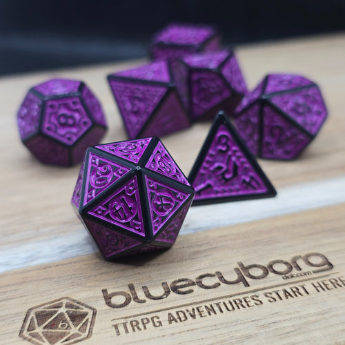 Amethyst Guard Elderstone acrylic dice set