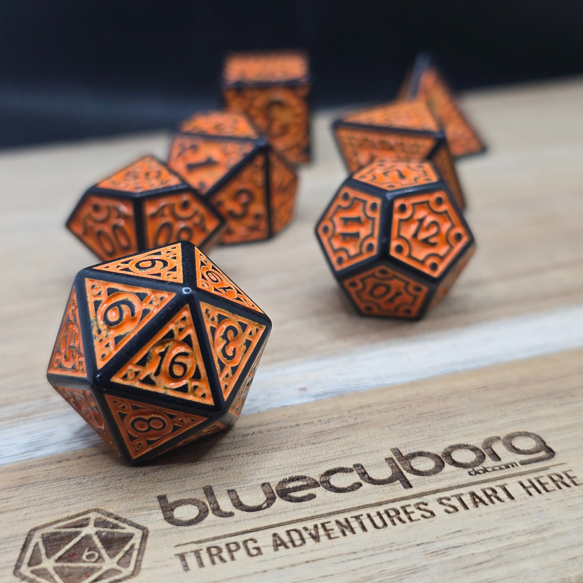 Emberguard Elderstone acrylic dice set