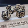 Gilded Bastion Elderstone acrylic dice set