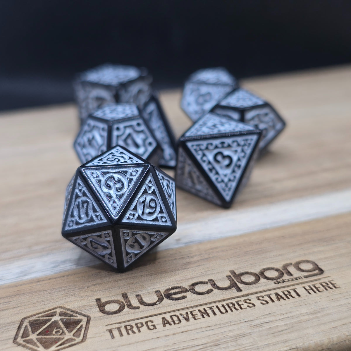 Steel Warden Elderstone acrylic dice set