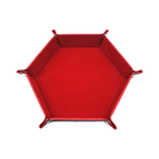 Hexagonal Folding PU Leather Dice Tray