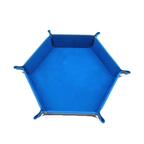 Hexagonal Folding PU Leather Dice Tray