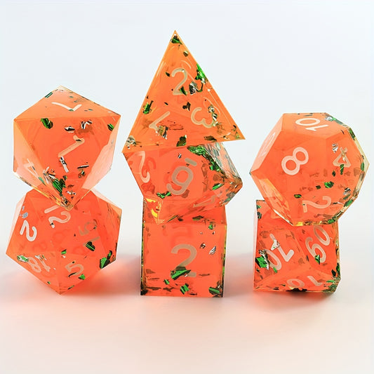 Tangerine Tide - Shell Resin Dice Set