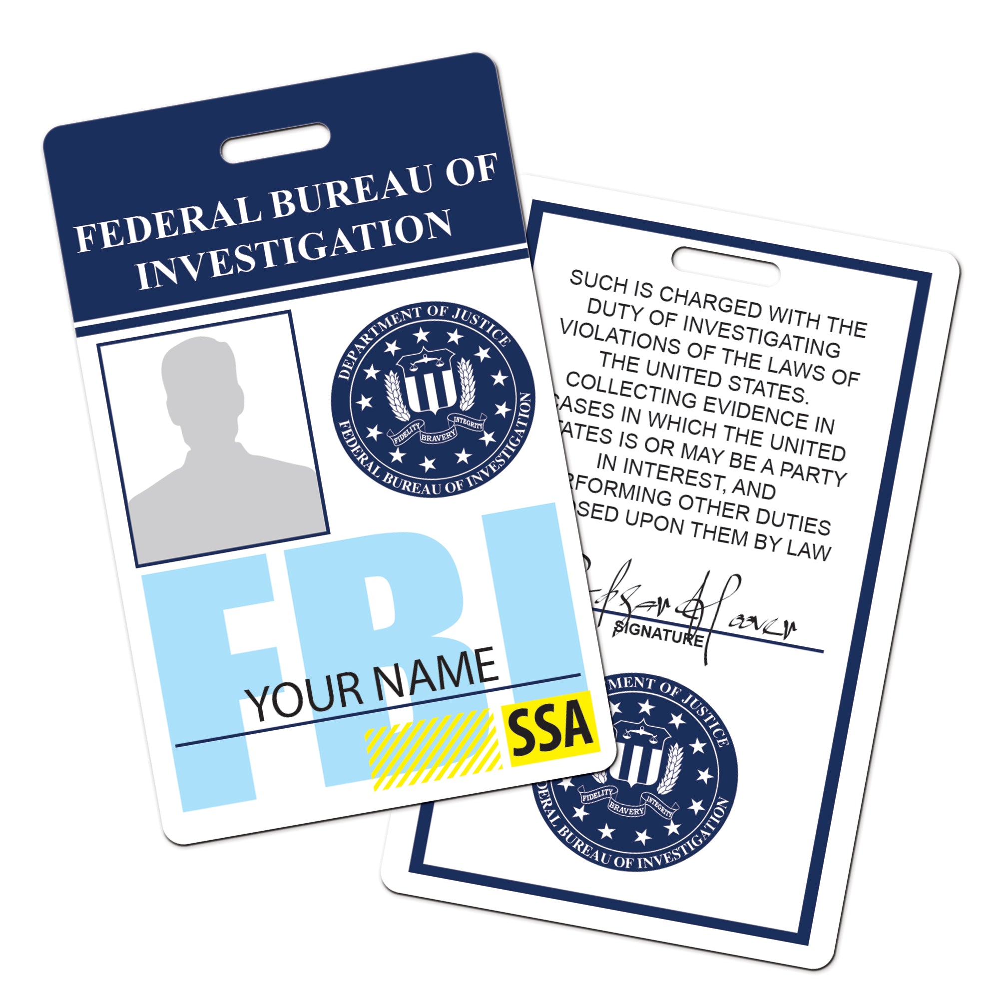 FBI SSA Personalised Cosplay ID
