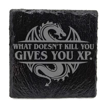 What Doesn't Kill You Gives You XP Slate Coaster