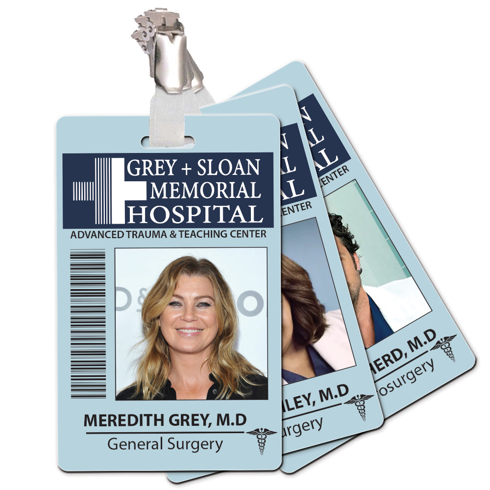 Grey + Sloan Memorial Hospital Cosplay ID Card