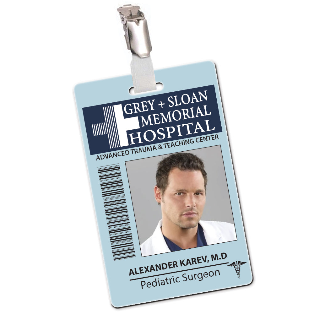 Grey + Sloan Memorial Hospital Cosplay ID Card