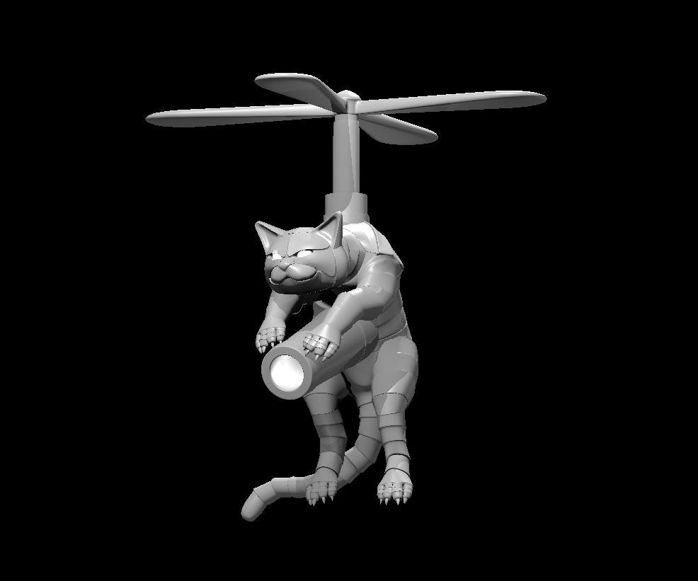 Heli-Kitty - 28mm Scale Miniature