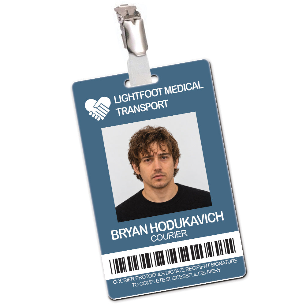 Lightfoot Medical Transport Bryan Hodukavich Cosplay ID Card - Resident Evil Inspired
