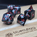 Midnight Frights Halloween glow in the dark shell resin RPG dice set