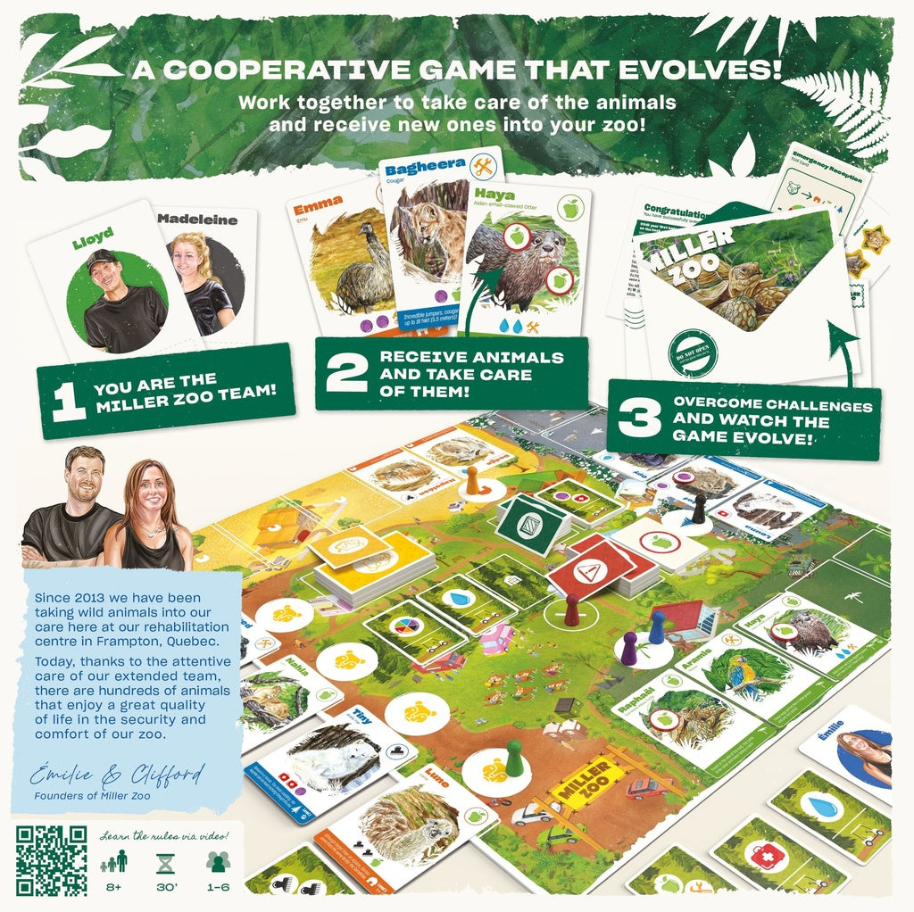 Miller Zoo board game box back