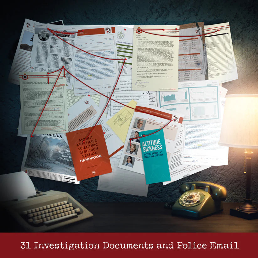 Murder on Mount Mortimer - Cryptic Killers - Unsolved Murder Mystery Case File Game