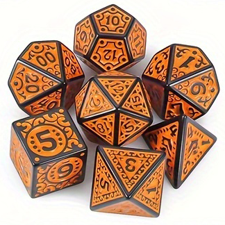 Mystic Runes Dice Set - Orange