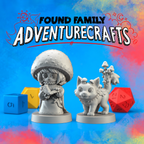 Amanita Mushroomfolk & Mushroom Cat Familiar Oversized Miniatures