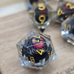 Serpent’s Gaze - Moving Eye - Liquid Core Resin Dice Set